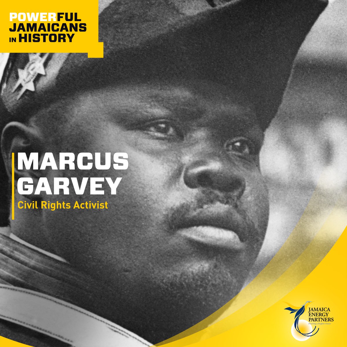 jamenergyp's tweet photo. POWERful Jamaicans in History: Marcus Garvey - Civil Rights Activist.  #JEP #PoweringABrighterFuture #PowerfulJamaicans #JamaicansInHistory https://t.co/2PivJZBr3t