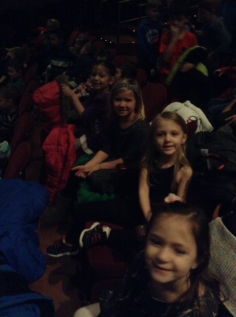 EvansHaevans's tweet photo. GR kindergarteners are ready for the show--Biscuit at the Raue Center! @GlacierRidgeD47 https://t.co/L7VSEpDyUL
