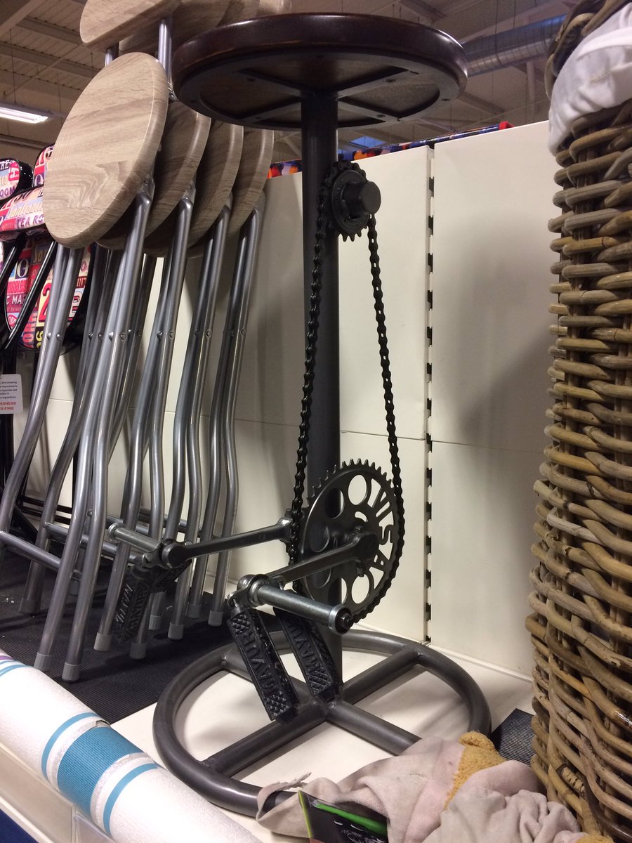 Blythe_dom's tweet photo. @belhavenbikes can you make me one of these that turns? I could burn off my breakfast as am eating. https://t.co/qVnyiM2tdt