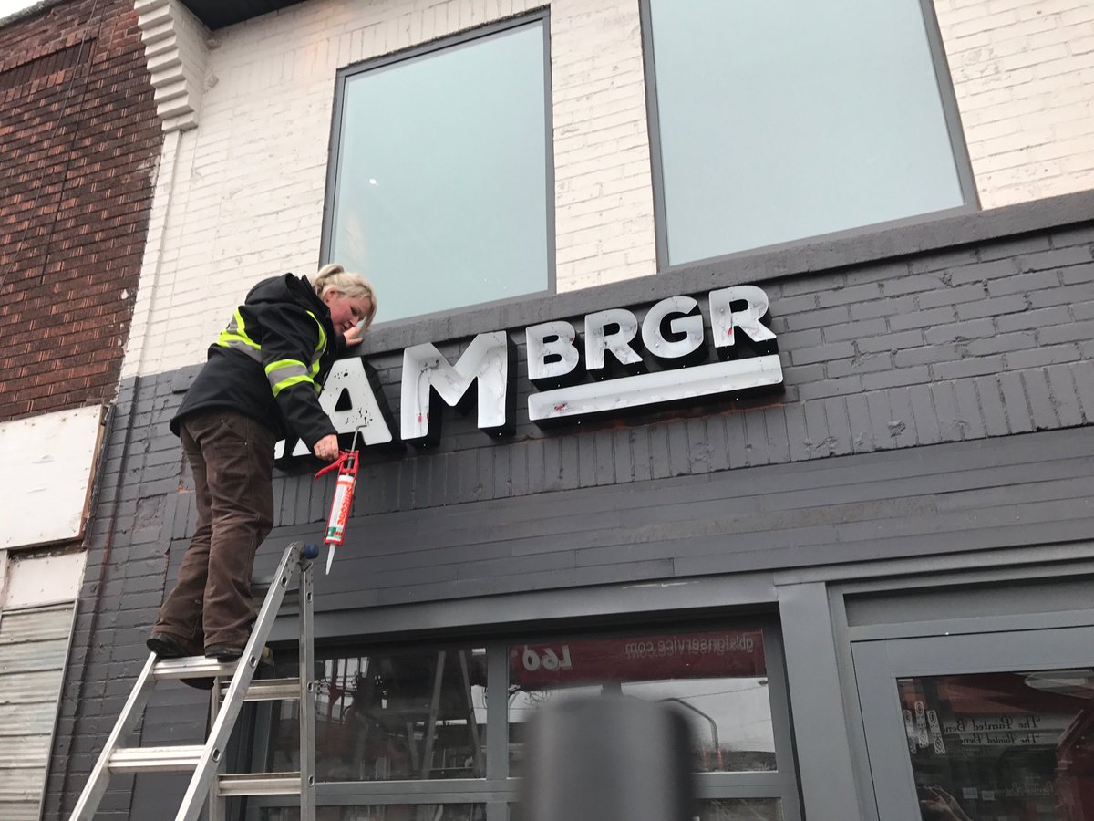 hambrgr's tweet photo. They let us put our name on the building. Wooo 🤘 #HamOnt https://t.co/3uYAQA8zMw