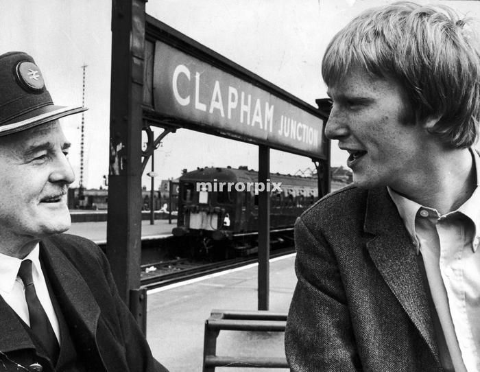 Happy Birthday Dennis Waterman! Here he\s pictured with his father who worked for BR ( image) circa 1968 