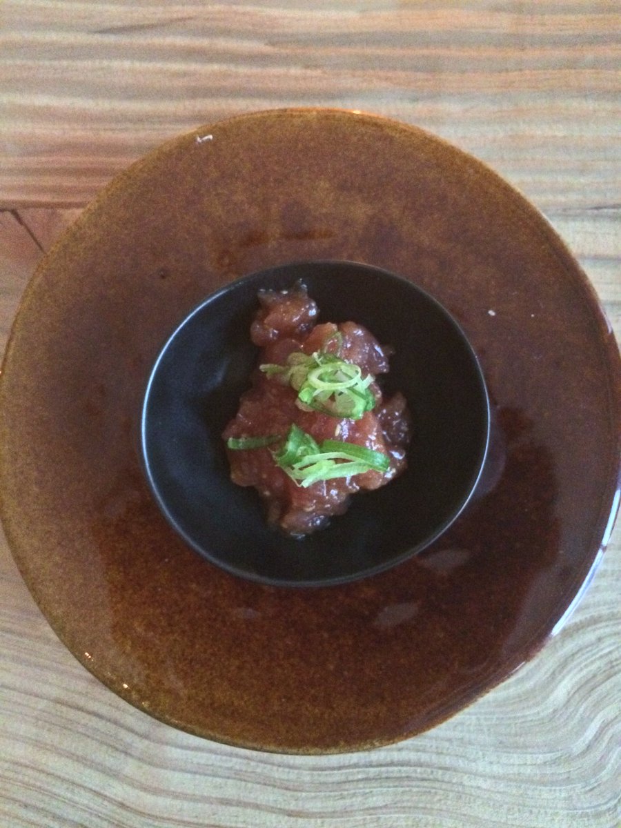 daniellethecat's tweet photo. First course - Tuna tartare. The most sensational explosion of flavour! Can't wait for the rest at @KyotoSushiCT #datenight https://t.co/YBb1mb1s5t
