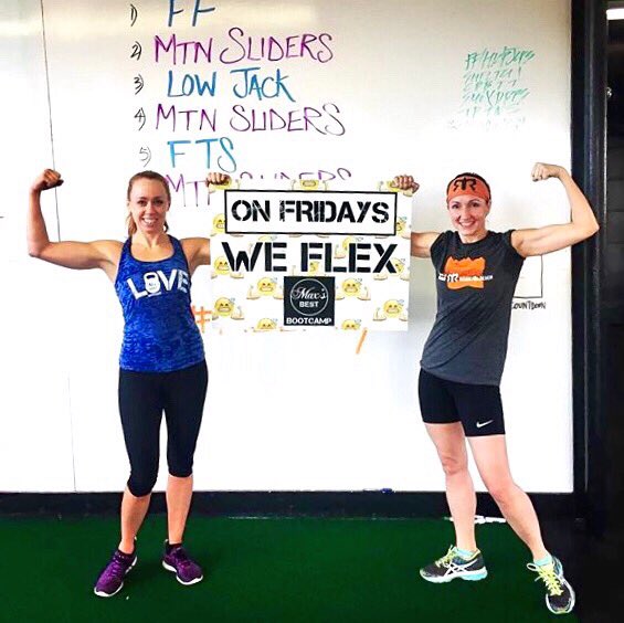 maxsbest_'s tweet photo. Our awesome trainer Jess, flexing it out with her bff Kristen, who's visiting from NH! ๐ช๐ช #MBBArmy #fitam #flexfriday https://t.co/6q75xeK81R