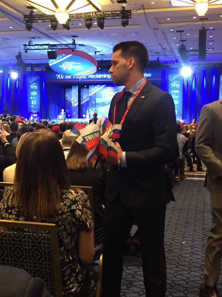 Democrats hand out Russian flags at CPAC - CNN naturally falls for it