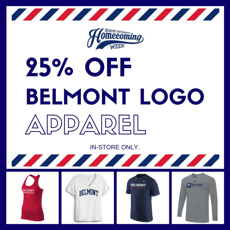 thebelmontstore's tweet photo. Forgot your Bruin garb today? No worries! It's 25% off BU logo apparel at the Campus Store today. #BUhome17 #FANtasticfriday https://t.co/o4CXQfthwA