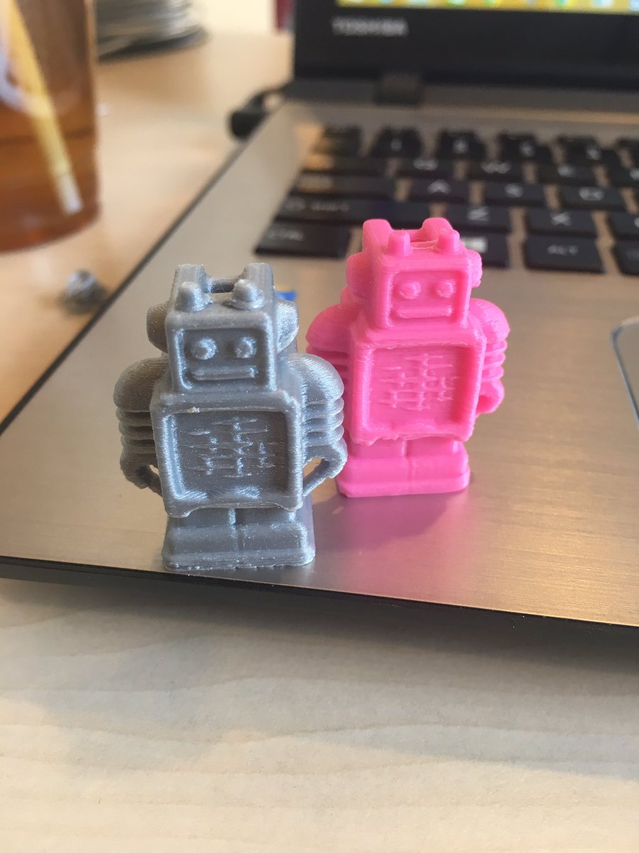 DrKristaH's tweet image. These cute little robots are helping me learn to use Tinkercad! #CISC17 #CISC2017