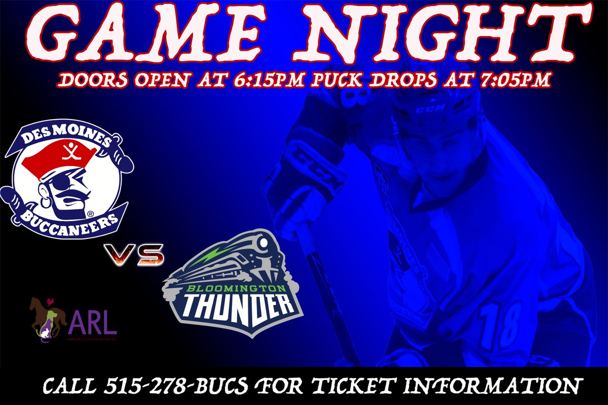 bucshockey's tweet photo. Your @bucshockey host @BLMThunder for @ARLIowa Doxie Dash Night tonight, for tix go to: https://t.co/KSBG8DZNIy #BLMvsDM https://t.co/UVk0VWuklB