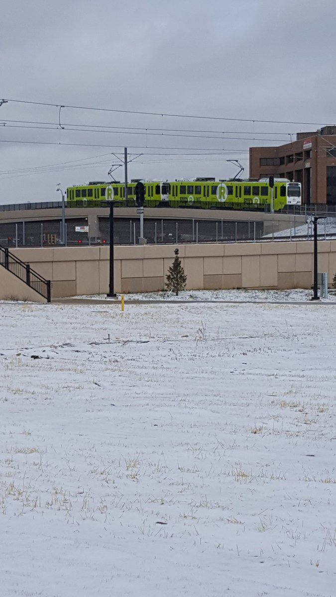 RideRTD's tweet photo. There goes the first R Line! The line is officially open ! https://t.co/TKym89VhaY