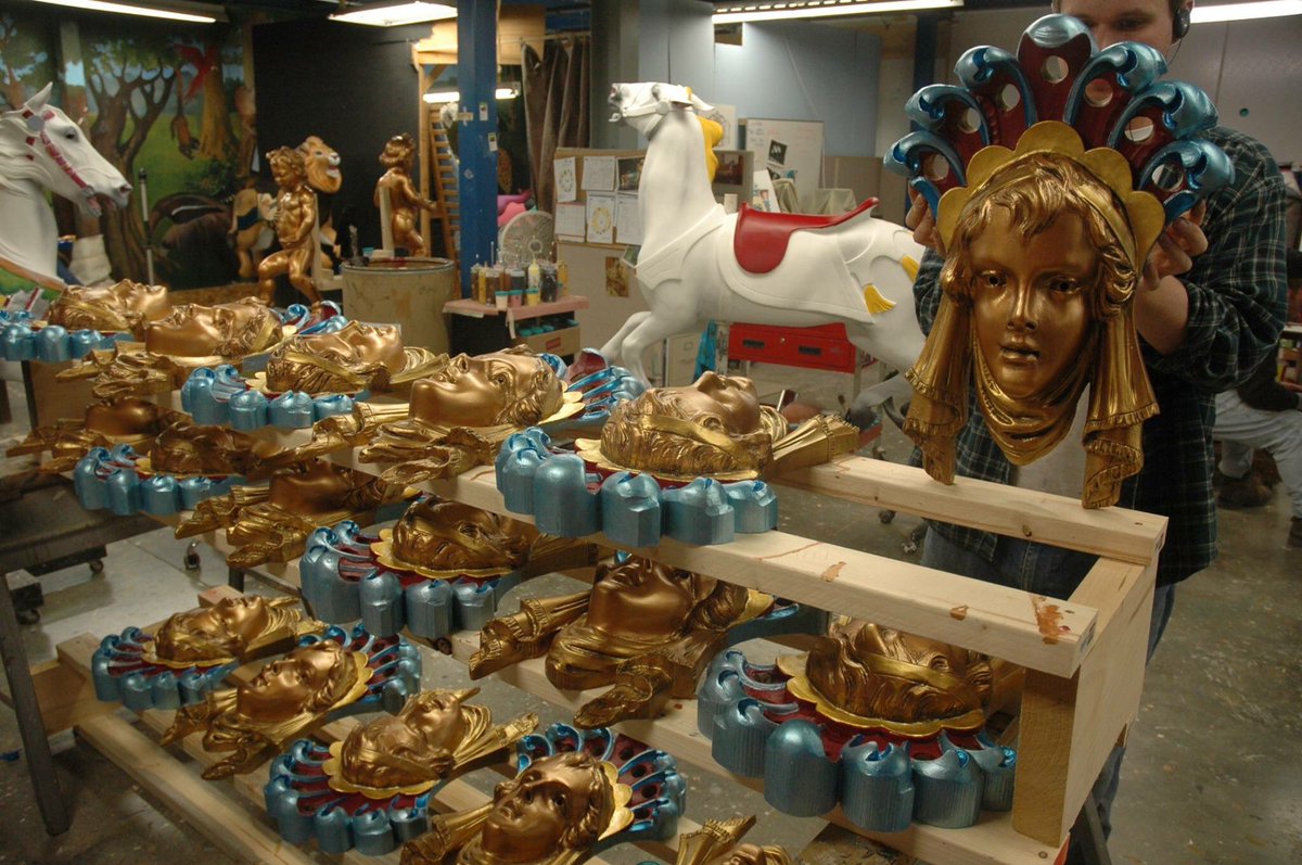 Carousel_Works's tweet image. #FlashbackFriday to 2007 when we restored the 1926 #illions Grand Carousel now at @worldsoffun . #CarouselWorks #carousel