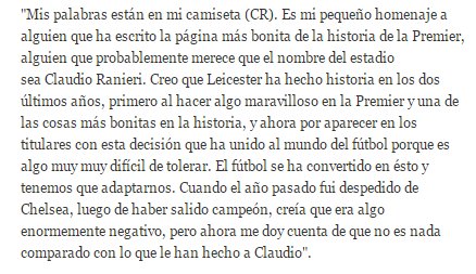 VSportsTM's tweet photo. De Mou, para Ranieri. Y también para todo el Planeta Fútbol. https://t.co/gwsmSWPxBf