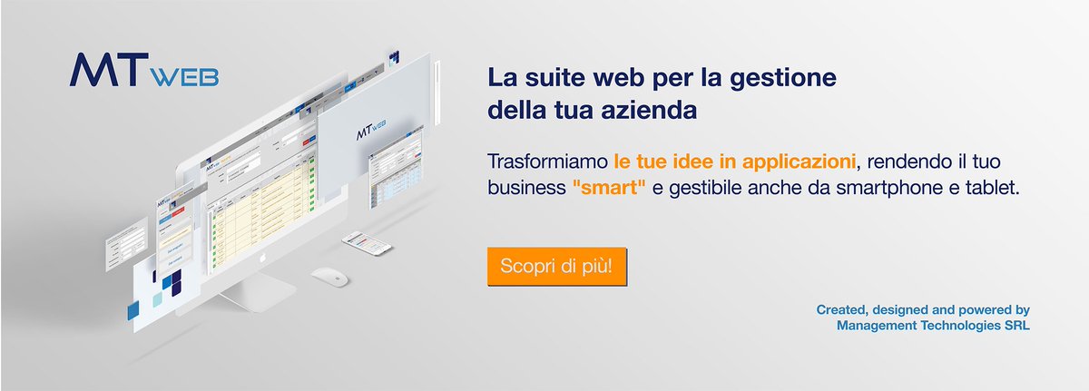 ManagemenTech's tweet photo. #MTweb la suite #web per la gestione della tua #azienda! Trasformiamo le tue idee in applicazioni rendendo il tuo #business #smart https://t.co/t5Ijfq276N