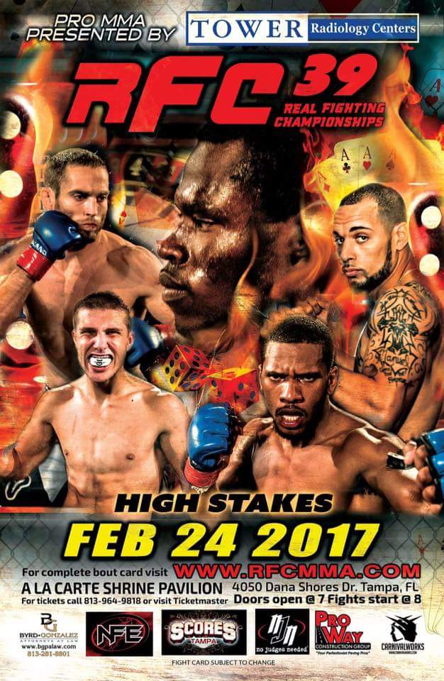 TheMMAMatthew's tweet photo. #RFC39 tonight in Tampa, FL! Unfortunately won't have live results but will still have the best coverage of @rfcmma as always. @CageZombies https://t.co/JR1I4mvgbt