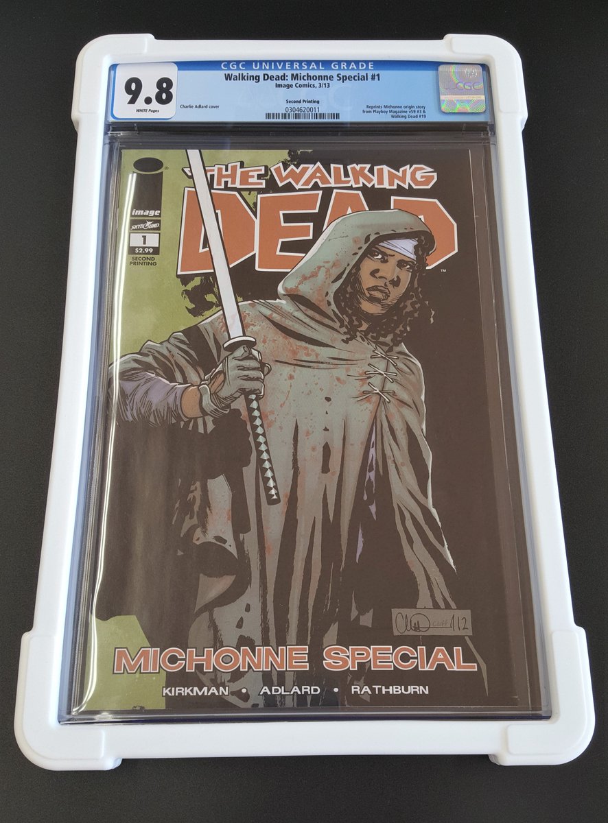 slab_pro's tweet photo. #TheWalkingDead #1 #Michonne Special in a White #SlabPro is ready to take on any #zombie! https://t.co/SXXKg23F8k #Comics #CGCComics #AMC https://t.co/dXz4pkQJPi