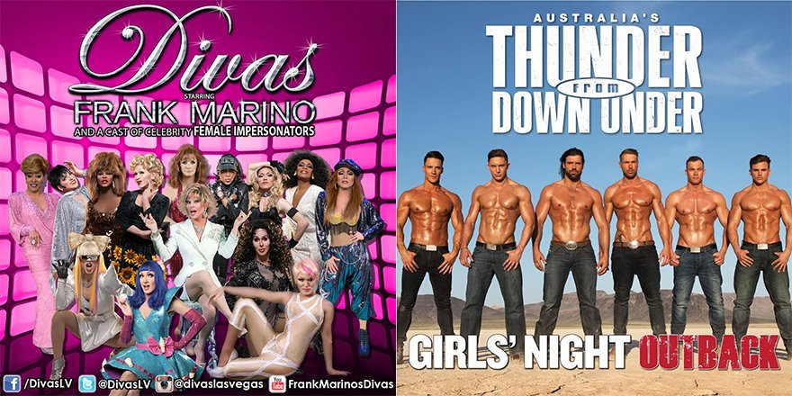 Who's ready to see <a href="/DivasLV/">Frank Marino's Divas</a> &amp; <a href="/ThunderVegas/">Australia's Thunder From Down Under</a> at #DivasDayOutLV tomorrow? Like for #Divas, Retweet for #Thunder! Info: bit.ly/divaslvfaq