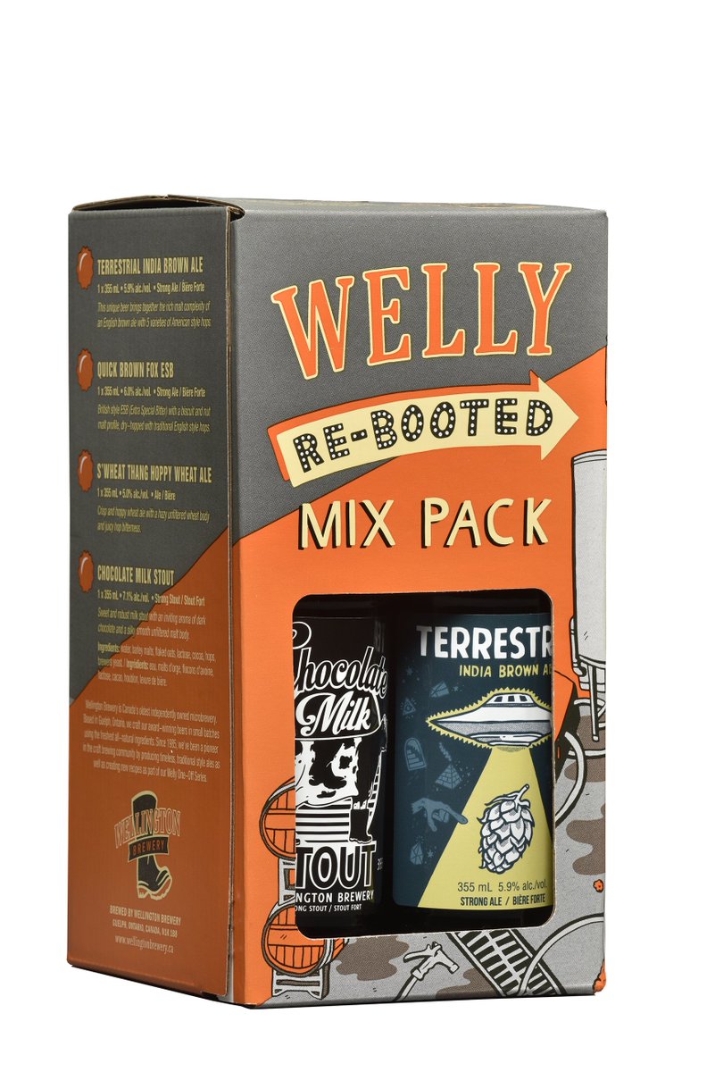 WellingtonBrew's tweet photo. Mix it up this weekend with our Welly Re-Booted Mix Pack. Four of our most popular #WellyOneOff brews for only $9.95 @LCBO & @mybeerstore https://t.co/Tc76aalqsD