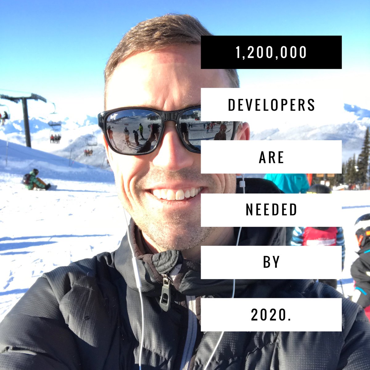 ryancarson's tweet photo. This is 😲! 1.2m developers will be needed to fill all the open jobs by 2020 💥 Remember: you don't need a college degree for these jobs. https://t.co/QRCuGB6JNZ