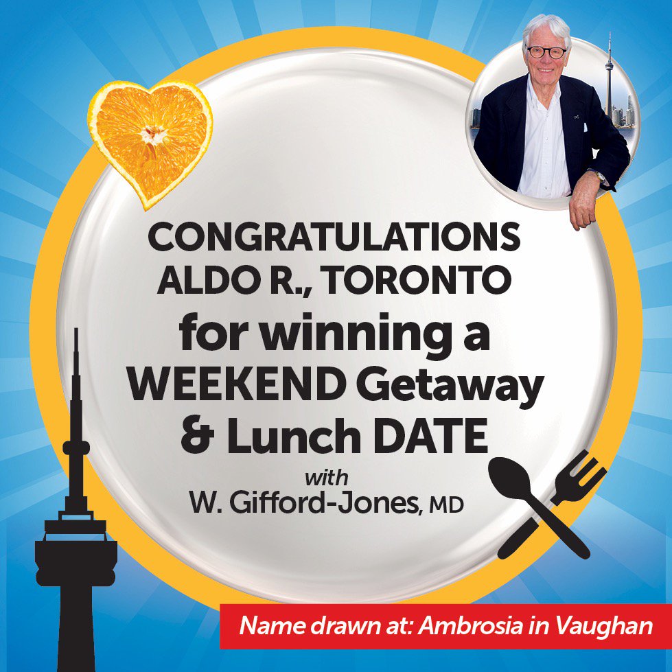 prefernutrition's tweet photo. Lunch with "Giff"! Congrats Aldo R from Toronto. #ToYourGoodHealth. @ambrosia_ca https://t.co/0YbuVU0UW6