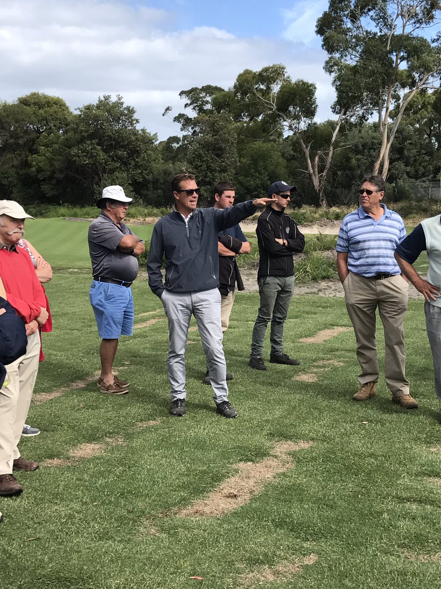 Ash Mead @OCCMGolf explaining to members multiple tee complex on new nth course holes#superclub