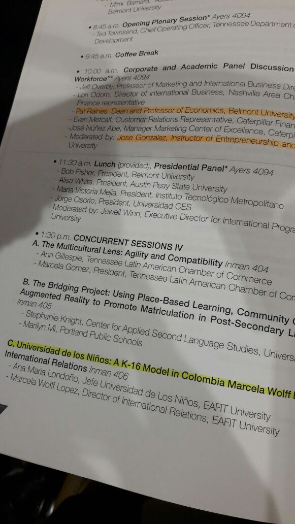 UninosEAFIT's tweet photo. ¡Presentes en el panel de rectores en el #GlobalSummit2017, listos para nuestra ponencia con @amarialo y @mwolfflo! https://t.co/owOLLBwn8h