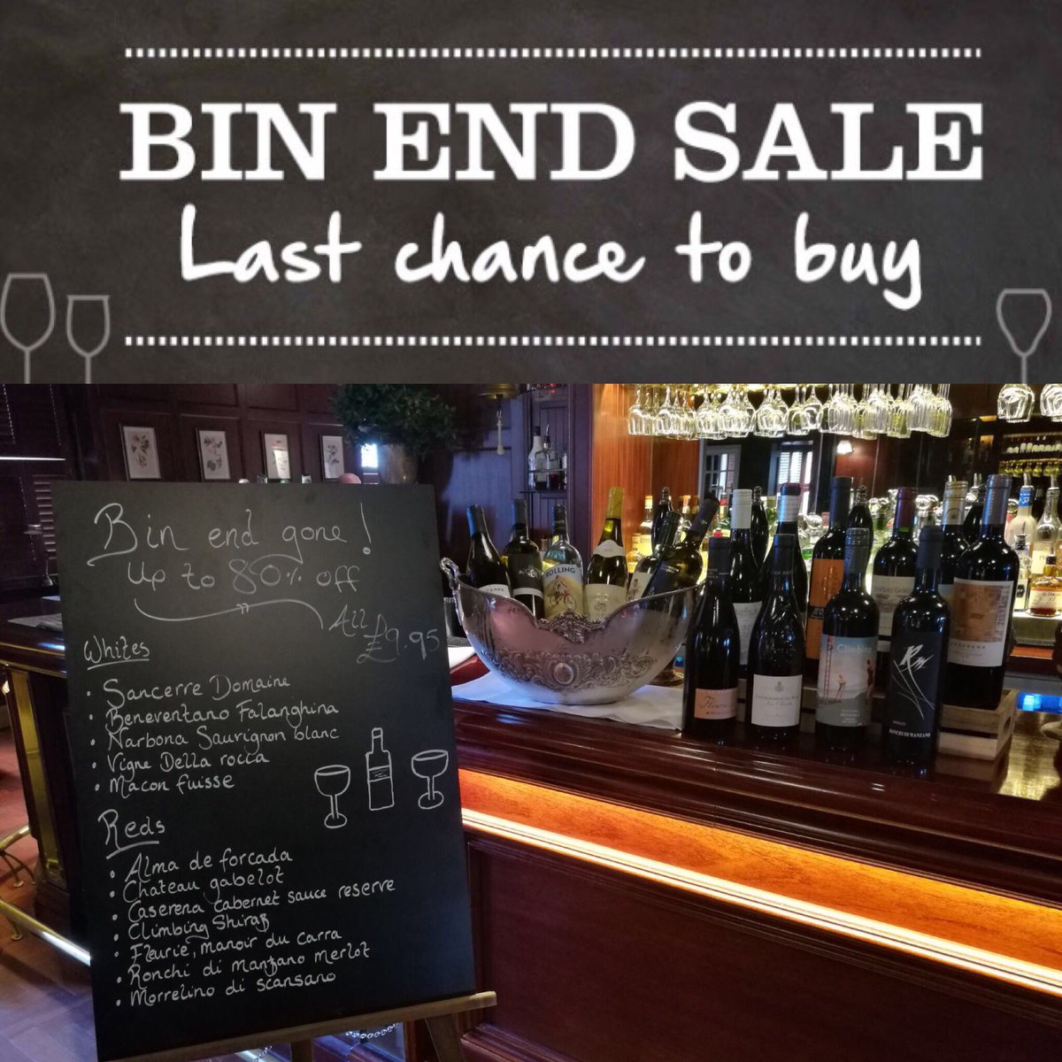 bullsheadhb's tweet photo. Our weekend wine offer starts tomorrow at 12pm! Up to 80% off selected wines #binendsale #lastchancetobuy #welcometotheweekend @sugarvine https://t.co/qIUujycn1v