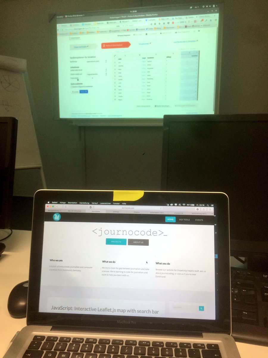ScieKat's tweet photo. First babysteps in databased journalism #journocode @daten_drang https://t.co/rhsdVLvGJL