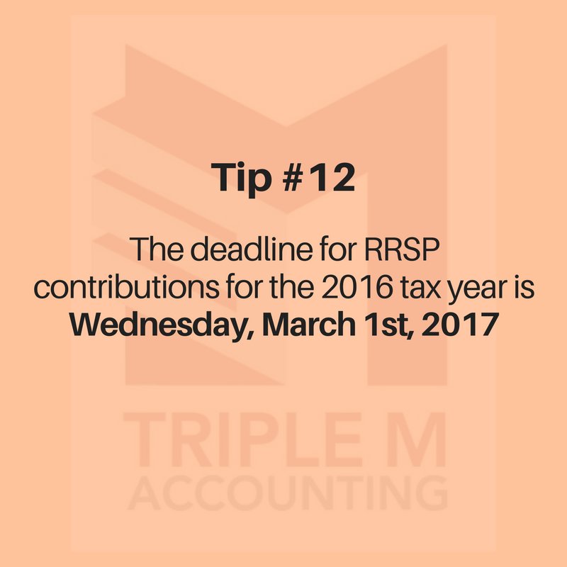3maccounting's tweet photo. #TipOfTheDay #RRSP deadlines are fast approaching-with March 1st being final day for contributions #taxtime #torontoaccounting @CPA_Ontario https://t.co/wO8huFRDuB