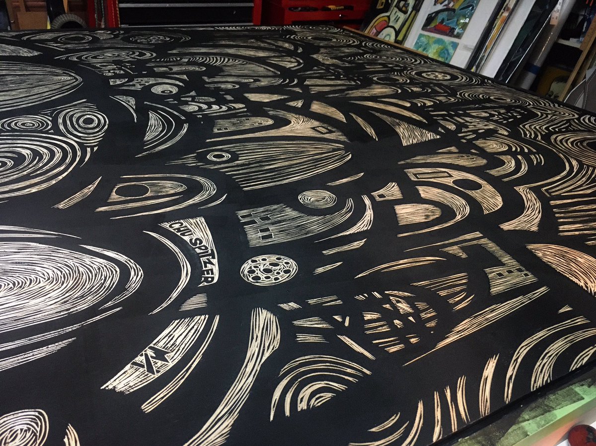 Woodblock collaboration in progress.. Stay tuned #woodblock #carving #collaboration #originalart #SantaRosa #SonomaCounty #Californiaartist