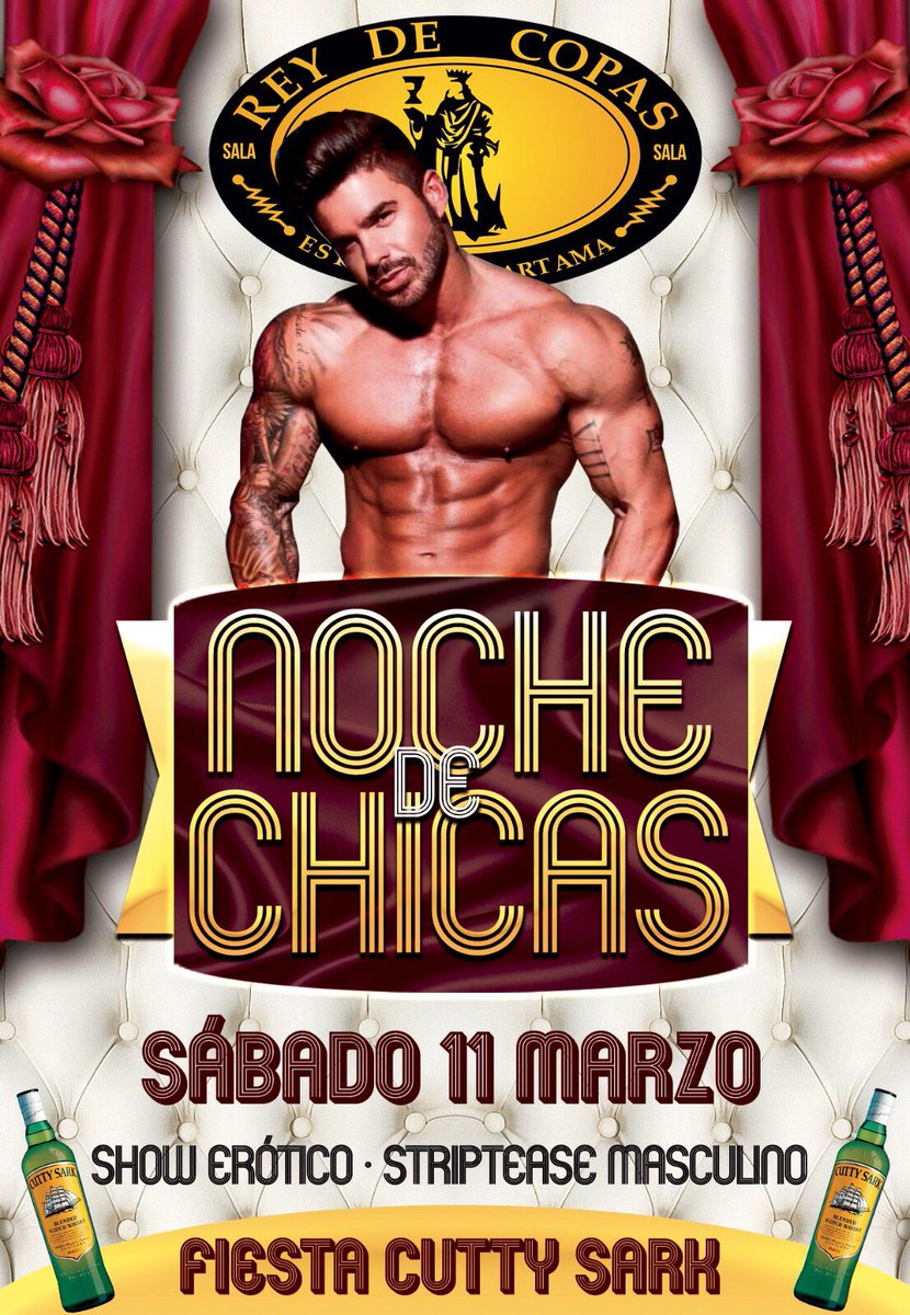 SalaReydeCopas's tweet photo. Sábado 11 de marzo celebramos NOCHE de CHICAS, con striptease masculino, animación, juegos ( con hielo, chupitos, nata....). https://t.co/XuugUGIAvo