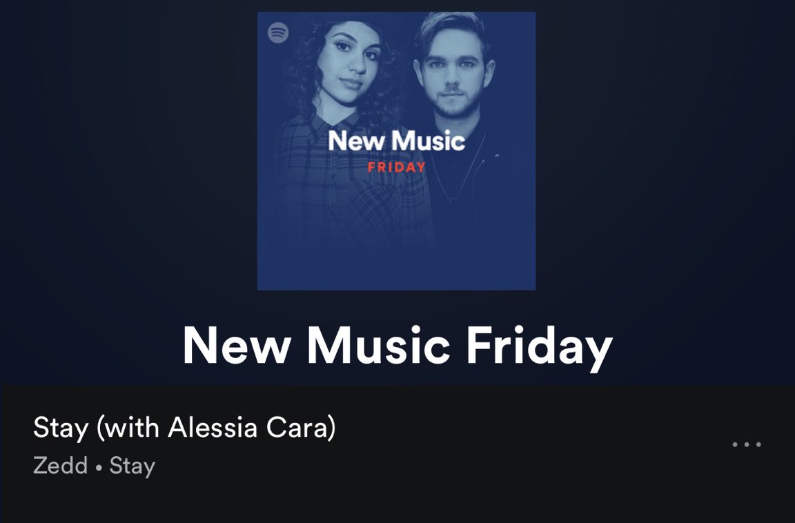 🙏🏼 YESSSSSSS @Spotify!!! Thanks for the 💚 on New Music Friday! smarturl.it/StayNMF https://t.co/QoeDeRA8Qk