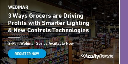 AcuityBrands's tweet photo. Did you know that 47% of #supermarket energy is used on lighting and HVAC? Learn more in new webinar series. https://t.co/rVC3ErTht3 https://t.co/H0E548LjZp