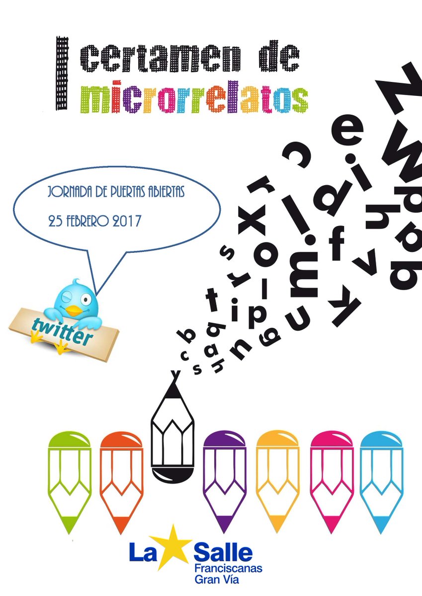 LaSalleGranVia's tweet image. Mañana celebramos #LSGVopenday17 y tenemos una sorpresa: "I Concurso de microrrelatos" #microLSGV. +Info en el Salón de Actos del Centro.
