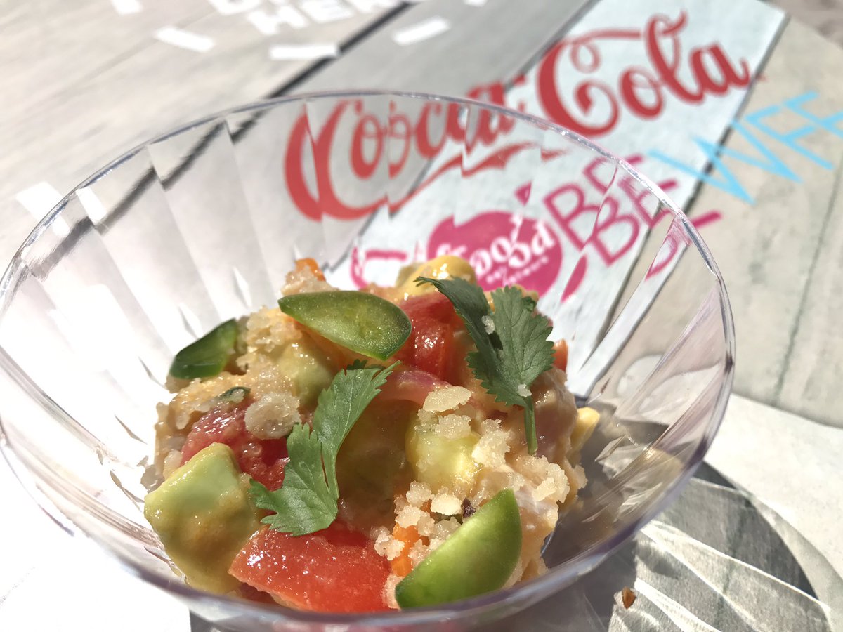 AaronSanchez's tweet photo. Beautiful + refreshing Cobia Ceviche at #SOBEWFF Grand Tasting by @johnnysanchezNO #ServeWithACoke https://t.co/RJNDAotxsU