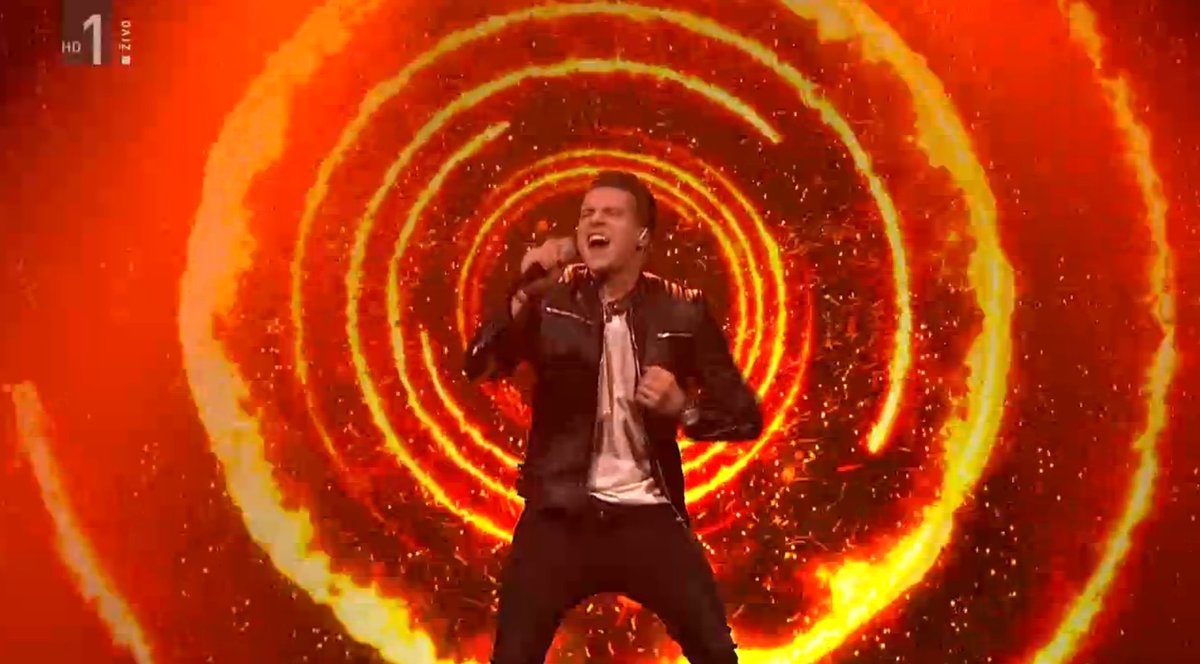 wiwibloggs's tweet image. The man likes fire. #ema2017
