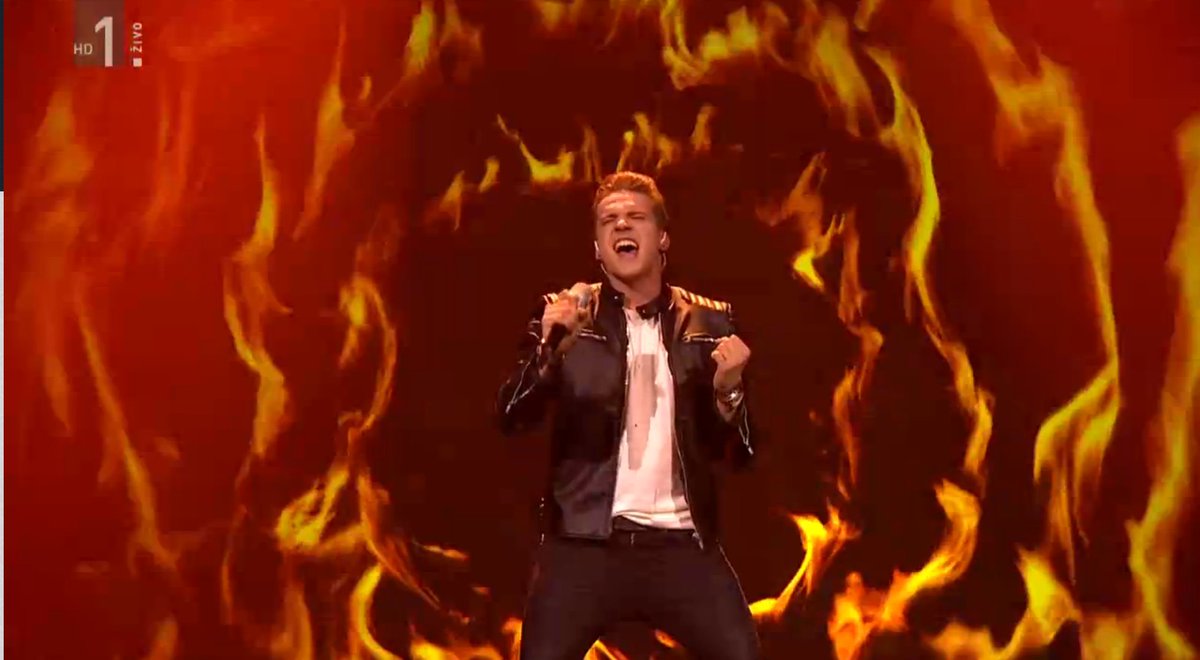 wiwibloggs's tweet image. The man likes fire. #ema2017