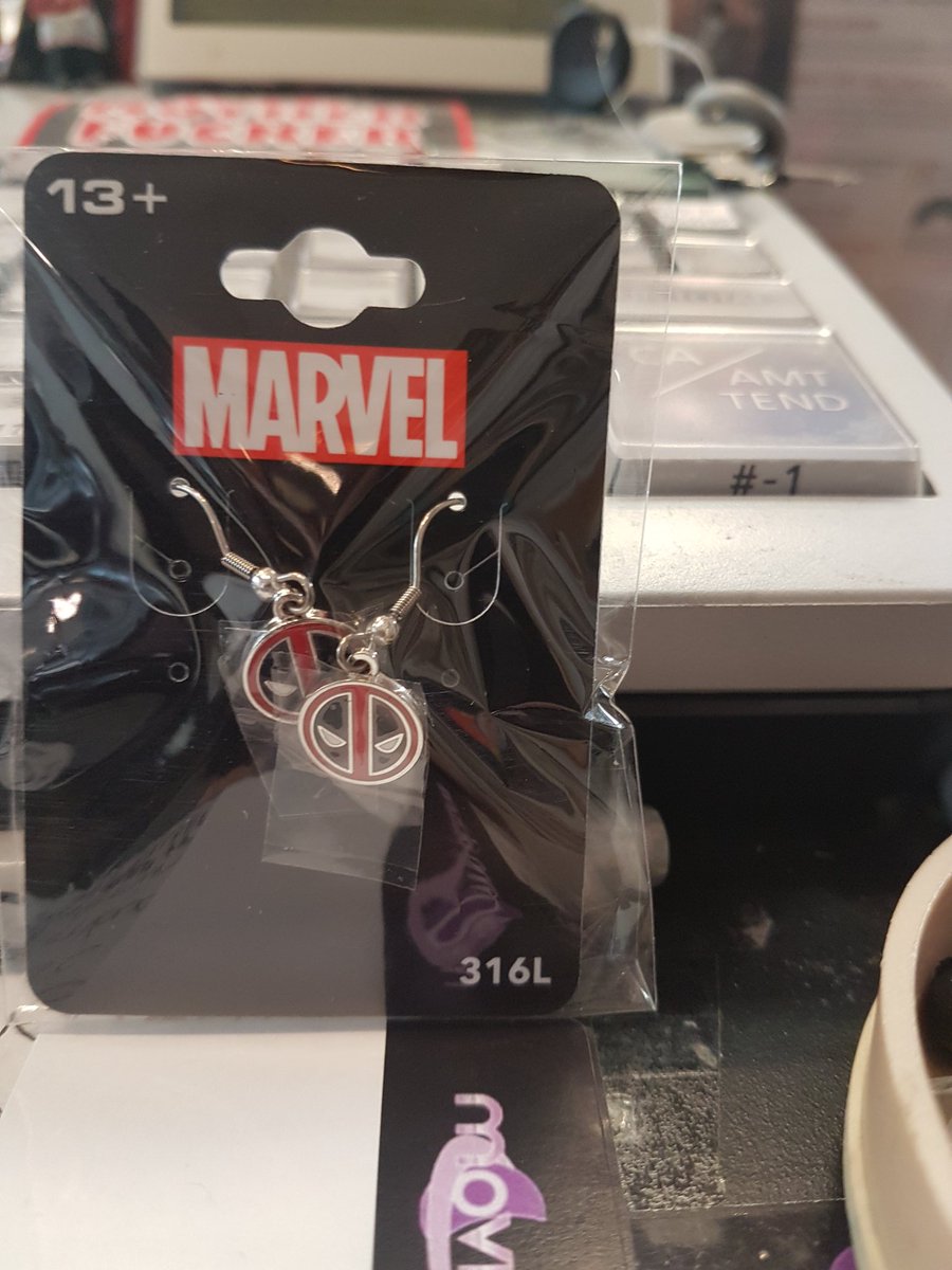 MovingPicDevon's tweet photo. New #marvel #deadpool jewellery available in store and online https://t.co/R3IyqQLO4z