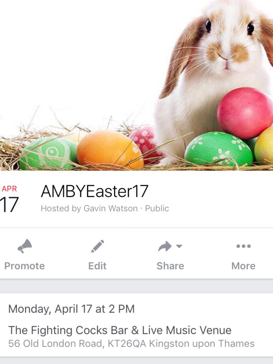 watsongc's tweet photo. The @AliciaAtout #AMBYEaster17 gig is now confirmed for Easter 🐣 Monday 17 April at @FightingCocks66🤘🕺💃🏿🎤🥁🎸🎫 https://t.co/2U5eXZcufJ