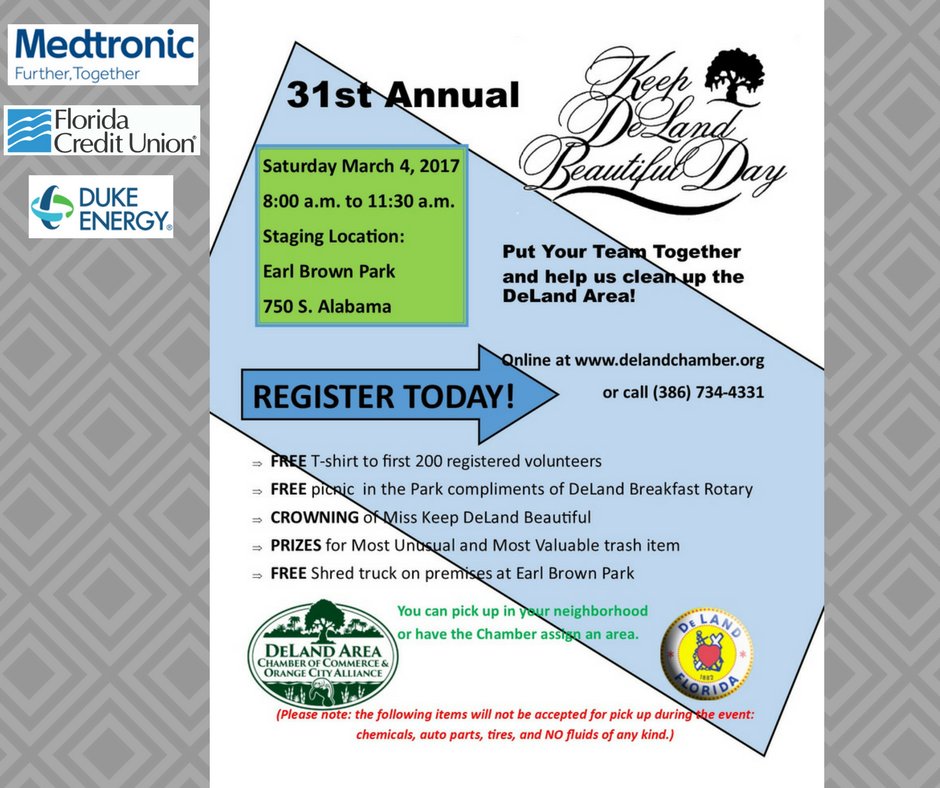 DeLandChamber's tweet photo. Do you want to help Keep DeLand Beautiful? #KDBD https://t.co/filPmbFcmp