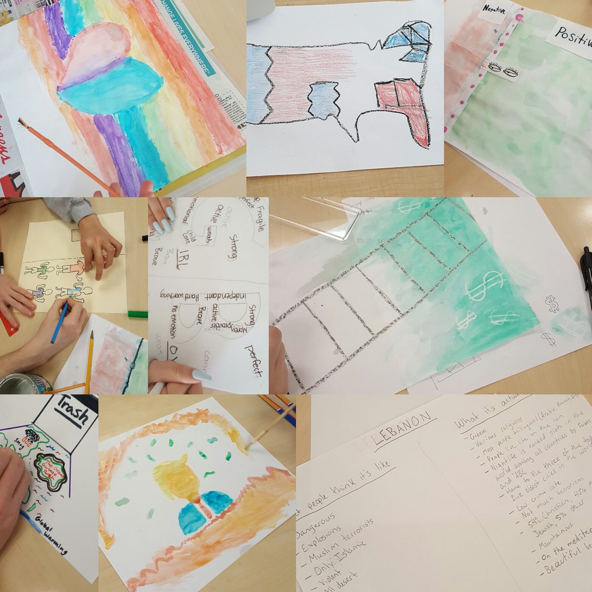 ReillsEnglish's tweet photo. Ss created some incredible pieces of art today around issues they're passionate about @whsjags_OBrien @WHSJaguars https://t.co/KP1RKsYYpx