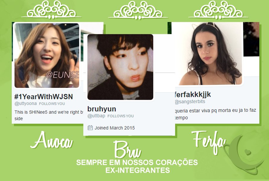 coreanetes's tweet photo. Ex-integrantes do Coreanetes. Não estão mais juntas de nós, mas sempre estarão em nossos corações! https://t.co/pxTjWMF06n