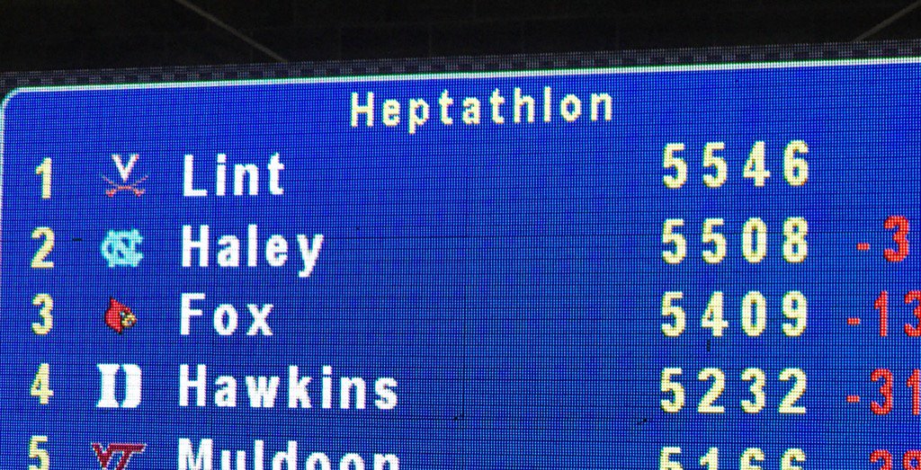 UVATFCC's tweet photo. Jack Lint wins the Heptathlon at #ACCITF. First Hoo to win the event. https://t.co/aIWnuYkD7i