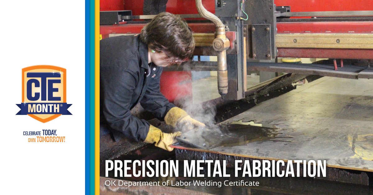 MeridianTech's tweet photo. We're celebrating #CTEMonth by highlighting the valuable industry certifications available to students at Tech. #PrecisionMetal #Fabrication https://t.co/nOOkwsHifp