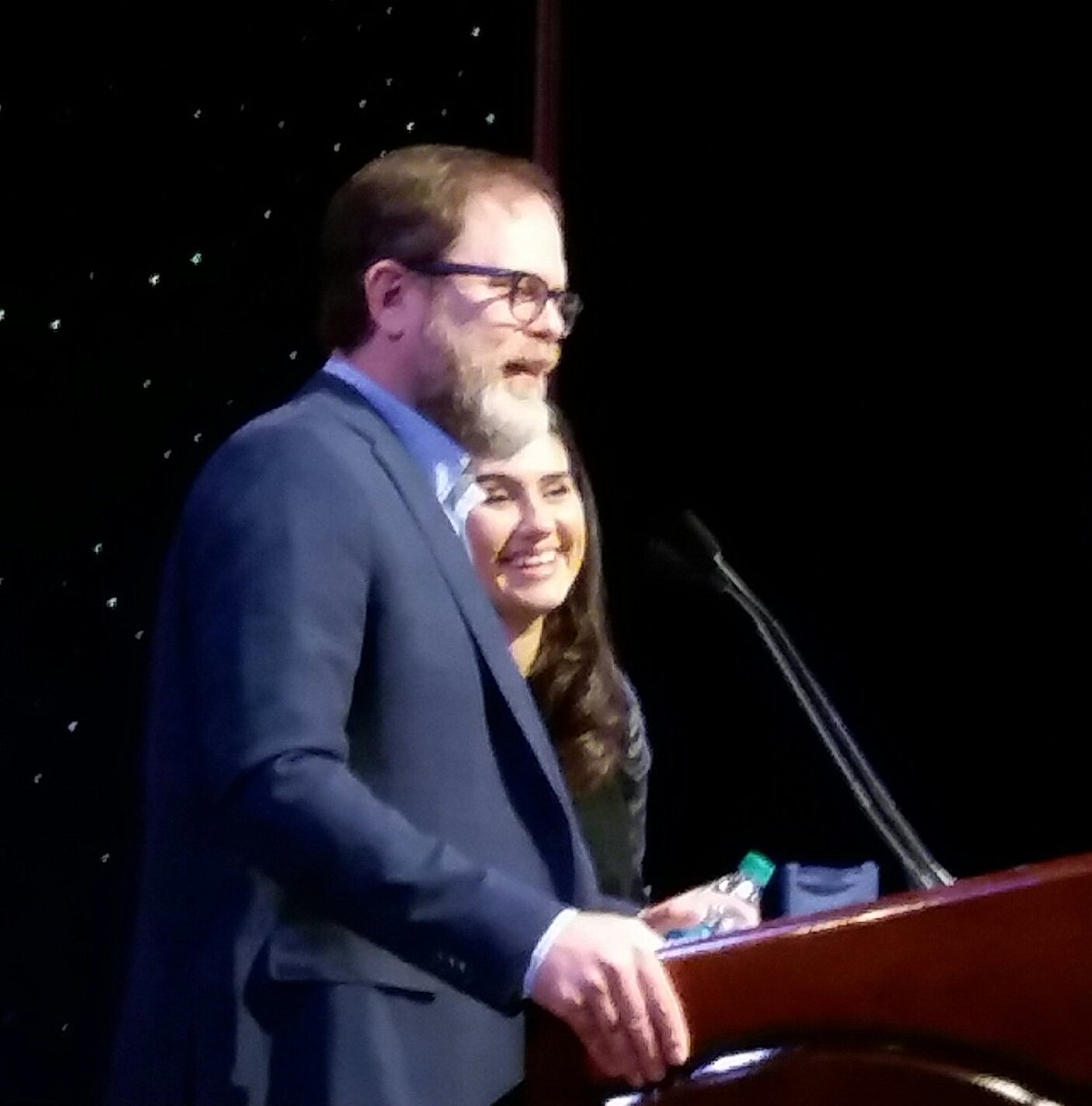 denniscoleteach's tweet photo. So glad to host @rainnwilson and Shabnam Mogharabi of @soulpancake at #CISC2017. Thanks for keeping joy at the top of the list! #MakeItReal https://t.co/tc06t1DxKf