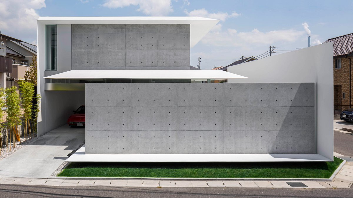 dezeen's tweet photo. Delicately tapered surfaces combined with sturdy concrete walls for FU House: https://t.co/3eAWsXcboC #architecture https://t.co/qFaZQJETQ2