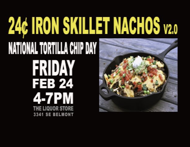 4-7pm 24cent Iron Skillet Nachos.   7-late <a href="/SutroMusic/">Sutro</a> Dj sets upstairs while @FlightPdx brings #femme Fatale to our #funktionOne basement!