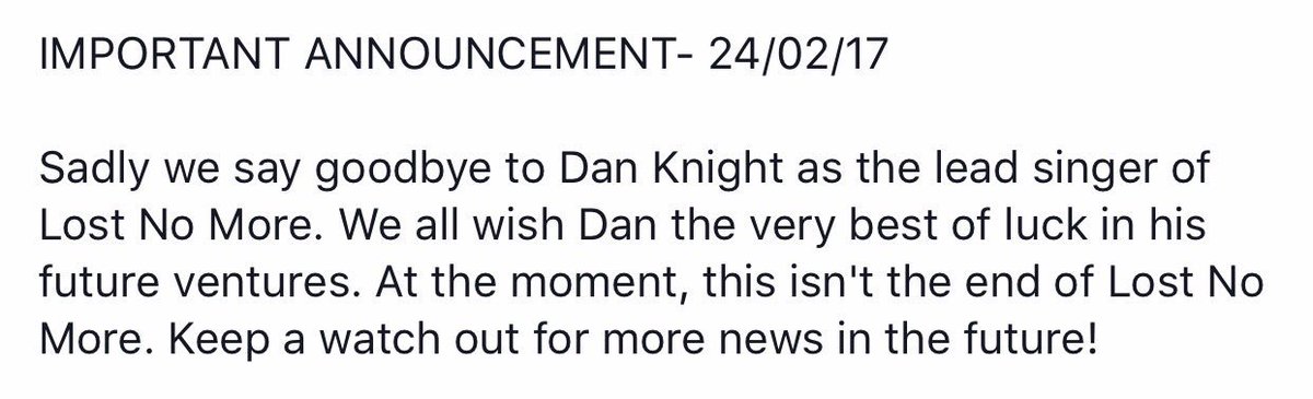 IMPORTANT ANNOUNCEMENT