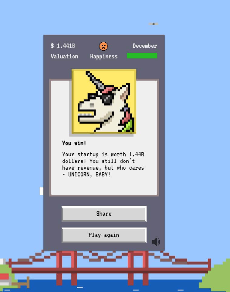 mazinissa's tweet image. Ur startup&apos;s worth 1.44B dollars! U still don&apos;t have revenue, but who cares UNICORN, BABY! #StartupSimulator @toggl toggl.com/startup-simula…