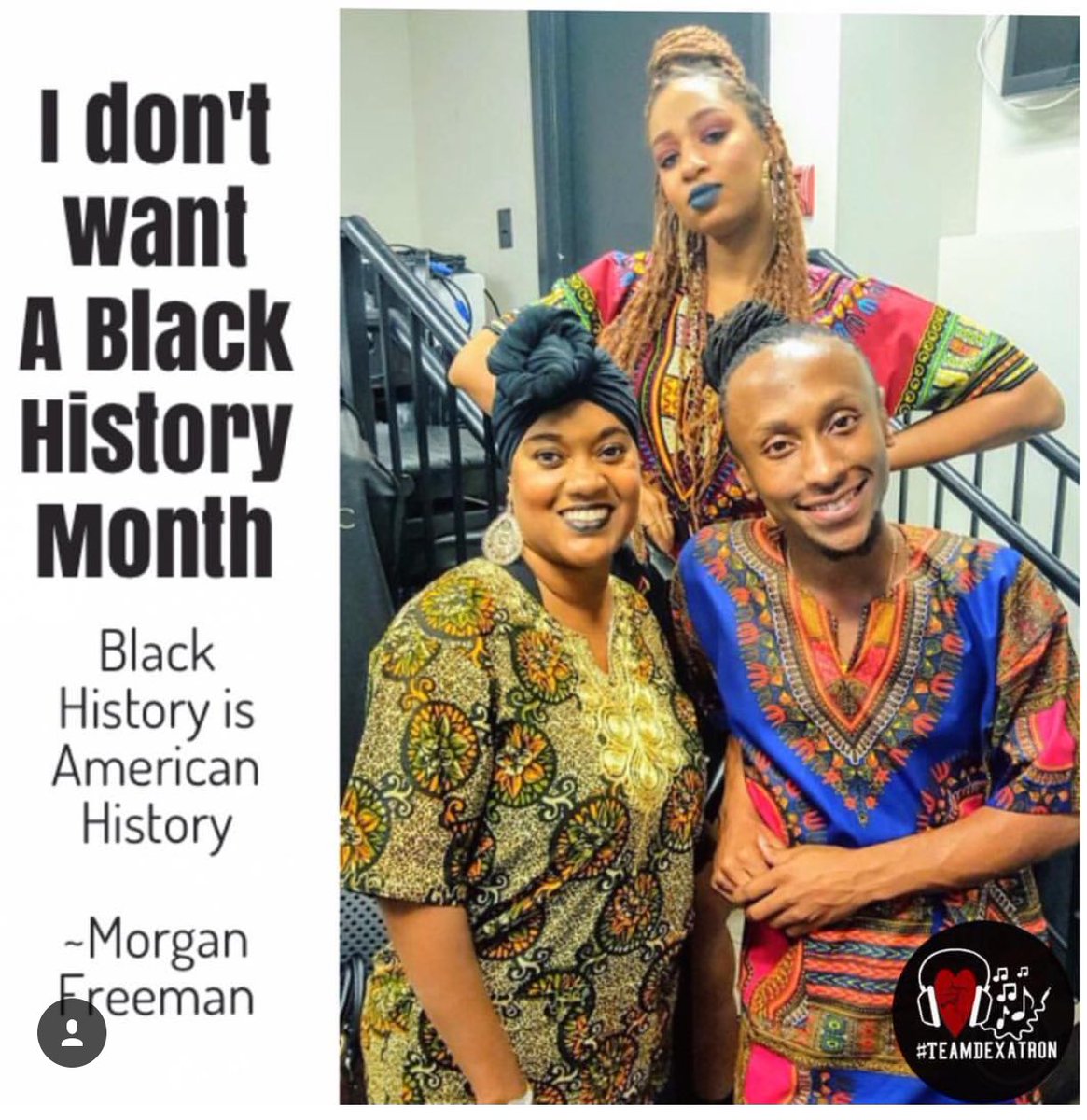 iamdexatron's tweet photo. #TEAMDEXATRON πΊπΈβπΎβπΎ
Always remember! Black History is American History. #morganfreeman #blackhistorymonth #blackhistory365 #dashiki https://t.co/xlWwz5moUX