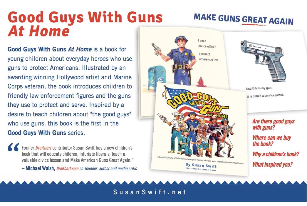 RealSusanSwift's tweet photo. On #CPAC's Radio Row: my book #GoodGuysWithGuns will teach kids, trigger liberals and #MakeGunsGreatAgain #MAGA @ThePolitiChicks https://t.co/e5l6w2IcFB