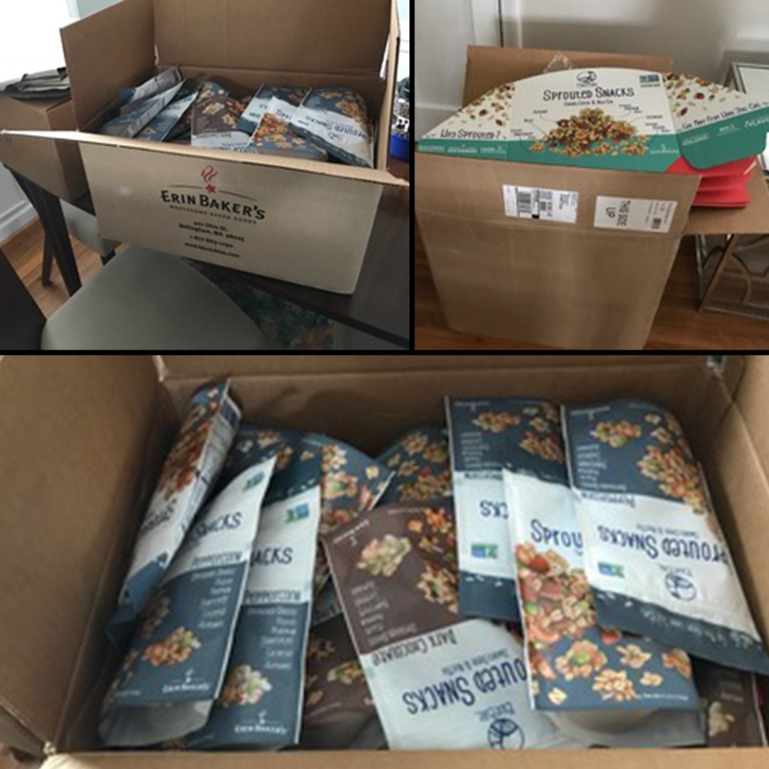 erinbakers's tweet photo. #oops our longtime customer was #surprised with over 100 bags of #BlueBike #SproutedSnacks when our label printer went crazy! Happy #friday! https://t.co/AtBzfwsllI