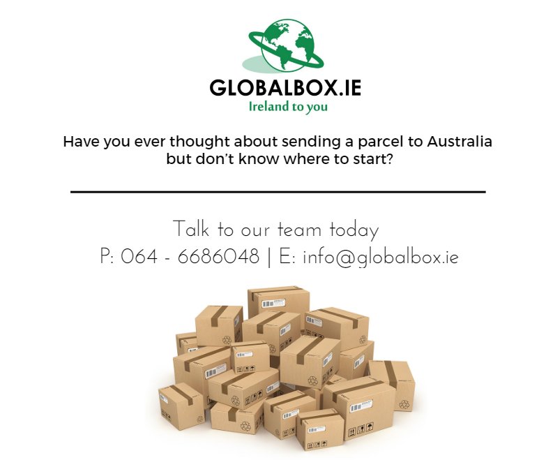 GlobalBoxIRE's tweet image. Sending #StPatricksDay items to Australia - contact us today to arrange #Australia #Courier #Ireland globalbox.ie